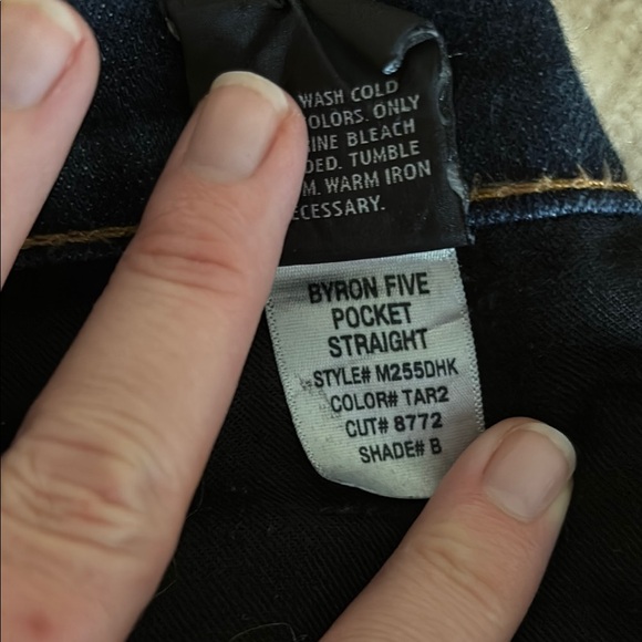 Hudson Byron Five Pocket Straight Men's Dark Navy Jeans - Picture 8 of 9